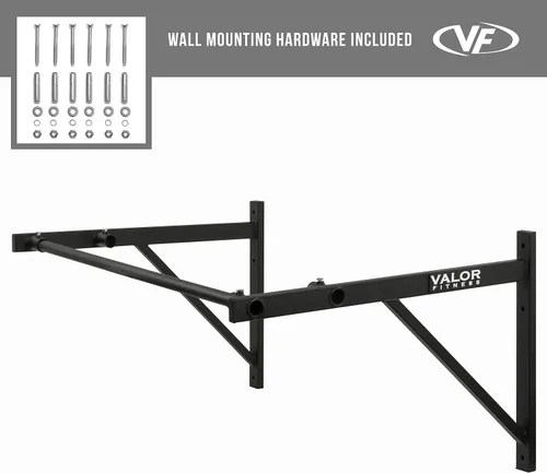Miniatura 2 de Valor Fitness CHN-3 Straight & CHN-UP Multi Grip - Barras de dominadas montadas en la pared para gimnasio en casa, ejercicio y entrenamiento
