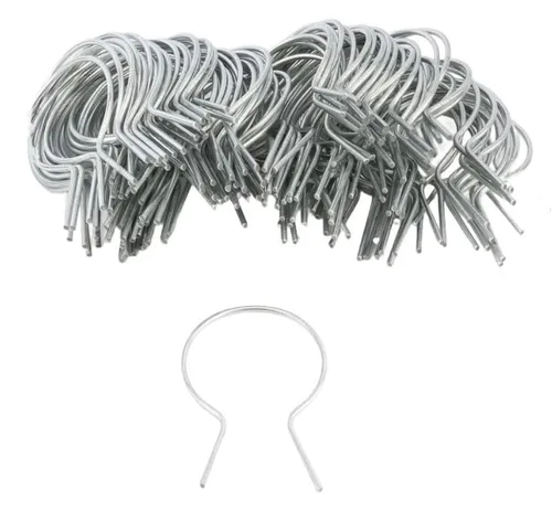 EZ Twist 2 1/2 pulgadas (2 3/8 pulgadas de diámetro) x 9 calibre 9 - Bridas de acero galvanizado preformadas – (paquete de 100)