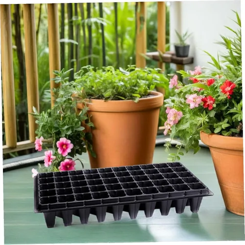 Miniatura 5 de Yardwe Bandejas de germinación de 10 piezas para plantas de jardín de interior, kit de cultivo de plantas