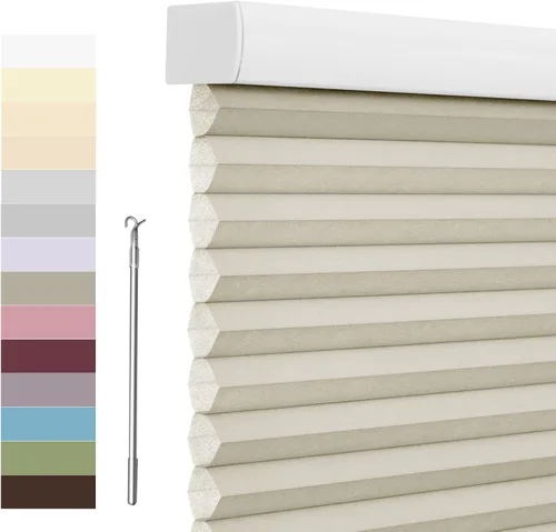 Miniatura 54 de Tonature Persianas Celulares de Tamaño Personalizado para Ventanas Cortinas Blackout sin Cordón Persianas Enrollables Protección UV Aislamiento