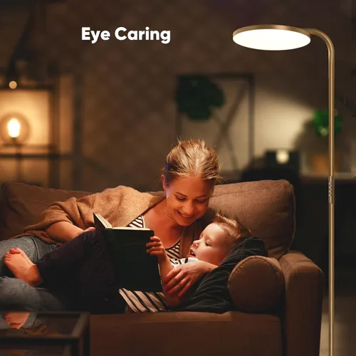 Miniatura 7 de SIBRILLE Lámpara de pie LED de 36 W, lámpara de pie súper brillante, moderna lámpara alta regulable con control remoto, lámpara de pie de lectura