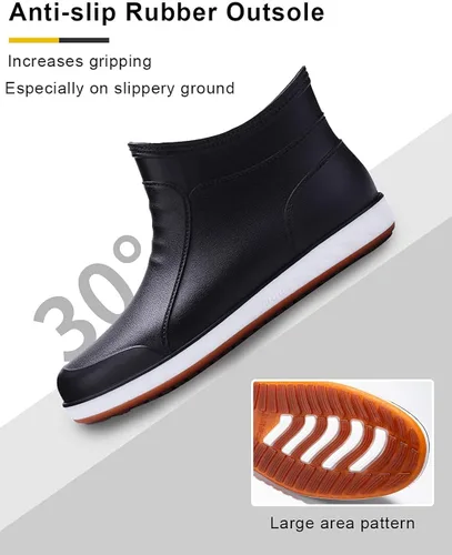 Miniatura 4 de Waterproof Rain Boots, Shock absorbing soft insole,Garden rain Shoes with Rubber Insulated Outsole, Anti Slip Resistant Booties for fishing,Outdoor