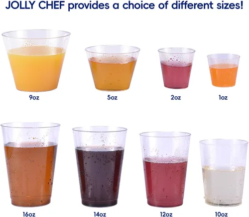 Miniatura 6 de JOLLY CHEF Paquete de 500 vasos de chupito de plástico de 1 onza, vasos desechables de 1 onza, vasos de degustación para fiestas, perfectos