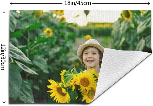 Miniatura 3 de Manteles individuales personalizables, personaliza tu nombre, foto texto, tapete para mesa de niños, lavable y resistente al calor, para mesa