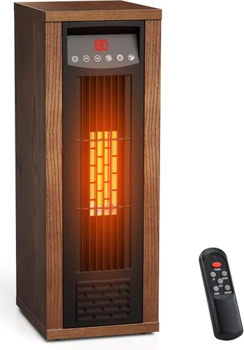 Air Choice Calentador de espacio infrarrojo, calentador eléctrico portátil de 1500 W con control remoto y termostato, calentador de habitación de