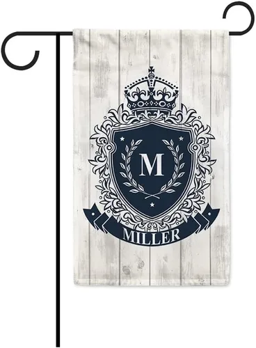 Miniatura 12 de Welcome Style Initial Garden Flag Snowflake Decor Customized Your Last Name 12.5X18 Inch Print Double Sided
