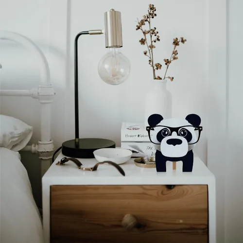 Miniatura 3 de Soporte creativo para lentes de animal, divertido soporte para anteojos para mascotas, bonito soporte de madera hecho a mano para lentes, soportes