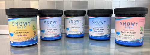 Miniatura 2 de Snowy River Pride Mix - Azúcar de cóctel – Azúcar vibrante arcoíris para margaritas, cócteles sin alcohol y hornear kosher, vegano, totalmente