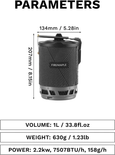 Miniatura 4 de Estufa portátil Fire-Maple Star X2 Pro para mochileros y campamentos - Herramienta de cocina de campamento rápida, compacta y eficiente para Negro