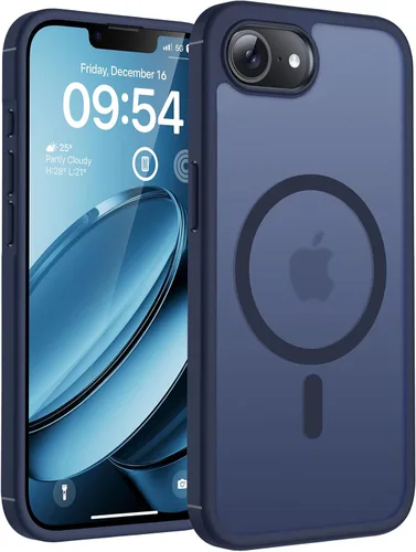 Miniatura 190 de TOCOL Funda magnética 3 en 1 para iPhone 14 Pro, mejorada [protección completa de cámara] con 2 protectores de pantalla, funda de grado militar Azul