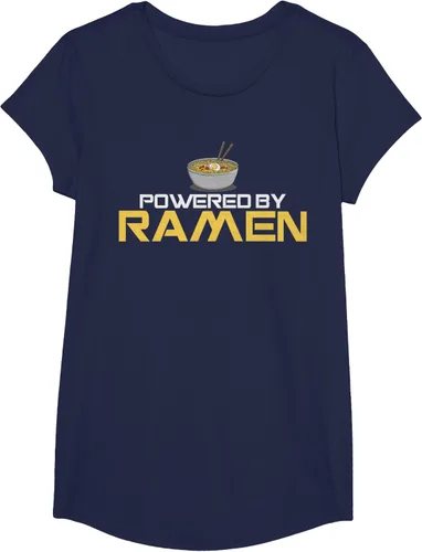 Miniatura 64 de Camiseta de fideos de anime japoneses Powered By Ramen, Negro, S