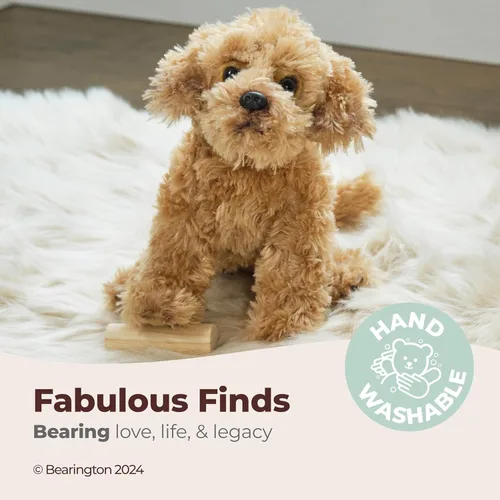 Miniatura 3 de Bearington Lovely Doodles Perro de Peluche Color Caramelo de 14 pulgadas - Animales de Peluche de Cachorro - Juguetes de Perro de Peluche para Niños