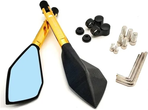 Miniatura 12 de Accesorios Espejos retrovisores laterales para motocicleta, aluminio CNC para Kawasaki Ninja 400R GTR1400 ZX14R Z1000SX H2R KLZ1000 Versys Z400