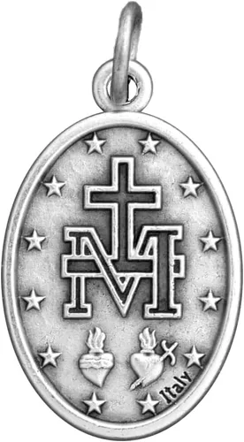 Miniatura 4 de Miraculous Medals Bulk Pack (Regular 1 inch) Silver-Plated Medals Made in Italy - Catholic Gifts for Evangelization