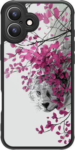 Miniatura 85 de FUNMIKO Funda para iPhone 16 Plus, carga inalámbrica y protección de grado militar, diseño floral moderno para mujeres y niñas, funda antideslizante