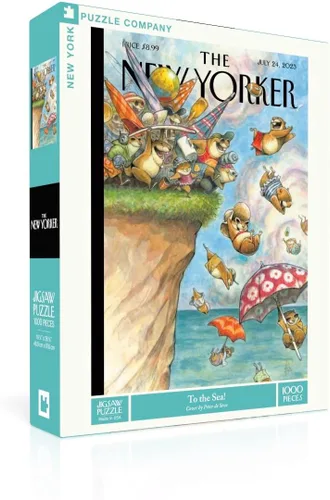 Miniatura 8 de New York Puzzle Company - New Yorker Beachgoing - Rompecabezas de 1000 piezas
