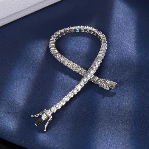 Miniatura 3 de Tennis Bracelet,18K Womens Bracelet CZ Bracelets with Sparking Cubic Zirconia