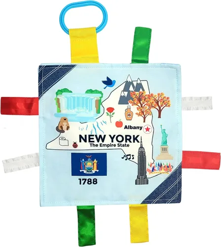 Miniatura 9 de Baby Jack & Co - Cochecito de juguete para bebés de 8 x 8 pulgadas, juguete para bebés, juguetes arrugados para desarrollar cinco sentidos, aprende