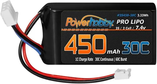 Miniatura 3 de Powerhobby 2s 450mah 30C Lipo Batería (paquete de 2) : Axial SCX24