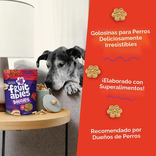 Miniatura 3 de Fruitables Biggies - Galletas para perros, golosinas saludables para perros, galletas de calabaza para perros, golosinas crujientes, hechas sin