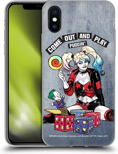 Miniatura 38 de Head Case Designs Funda de gel suave con licencia oficial de Batman DC Comics Love Hate Joker Harley Quinn Graphics [protección de grado militar]