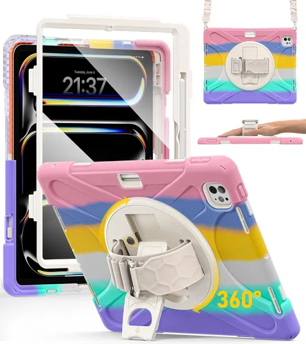 Miniatura 18 de BRAECN Funda para iPad Air de 11 pulgadas 2026 (M4) 2025 (M3) 2024 (M2), iPad Pro de 11 pulgadas (4ª/3ª/2ª/1ª) y Air 10.9 pulgadas (5ª/4ª) con Rosa