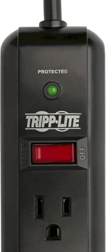 Miniatura 5 de Tripp Lite Regleta de protección contra sobretensiones de 7 tomas, cable extralargo de 12 pies, negro y seguro de 25,000 dólares (TLP712B)