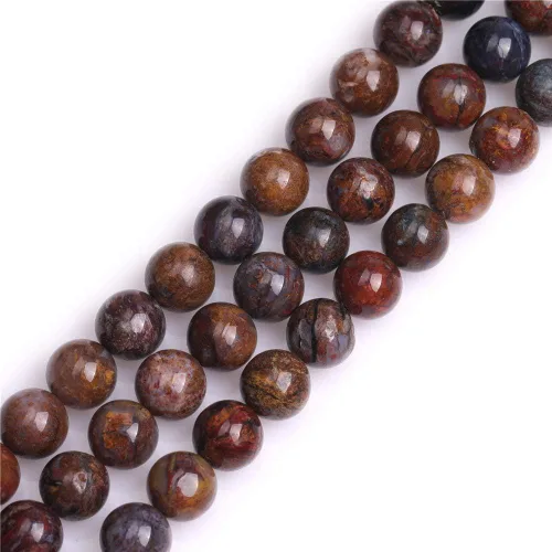 Miniatura 36 de GEM-Inside - Cuentas sueltas de ágata verde con bandas de energía natural, cuentas de energía natural para hacer joyas, 0.315 in, redondas, 15 Ágata