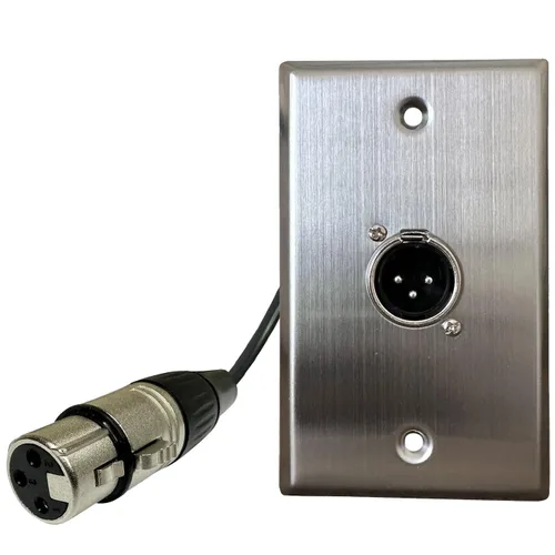 Miniatura 10 de DIYTECH Placa de pared XLR premium, sin soldadura, placa de pared de audio, para instalación de audio profesional (hembra a macho de 2 puertos)