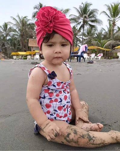 Miniatura 3 de inSowni 8 unidades de gorras de turbante para hospitales de guardería gorros con flores para bebés y niñas recién nacidos