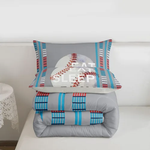 Miniatura 37 de Feelyou Juego de edredón de baloncesto para niñas y niños, juego de ropa de cama con juegos de pelota, decoración de habitación, regalo para amantes