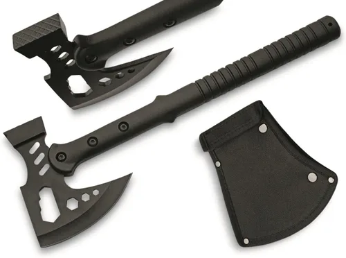 Miniatura 4 de SZCO Hammer Axe - Hacha de campamento de 16.25 pulgadas con hoja de acero al carbono, mango de fibra de nailon, hacha táctica para exteriores