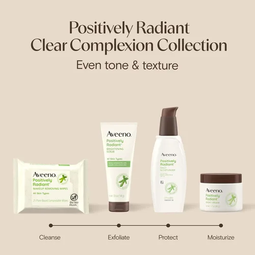 Miniatura 7 de Aveeno Hidratante facial diario positivamente radiante con protector solar SPF 15, hidratante facial hidratante con extracto de soja para mejorar
