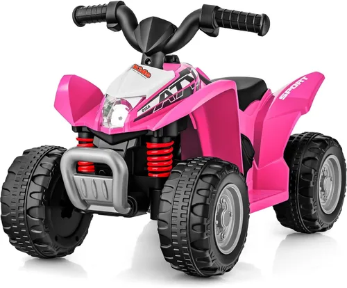 Miniatura 11 de OLAKIDS Cuatrimoto para niños, vehículo eléctrico de 6 V para niños pequeños, coche de juguete motorizado de 4 ruedas con batería para niños y niñas