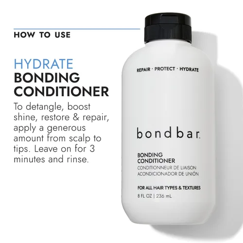 Miniatura 2 de Bondbar Champú y acondicionador iluminador morado, cabello aclarado y gris, neutraliza el cobriz, repara, protege, hidrata, vegano, libre