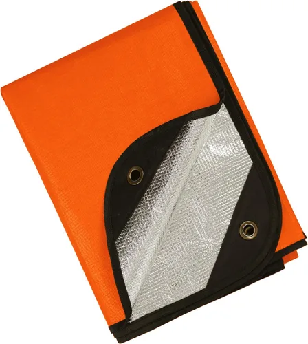 Manta de supervivencia resistente, manta térmica de lona reflectante multifuncional, 60 x 83 pulgadas, impermeable, a prueba de arena, para camping,