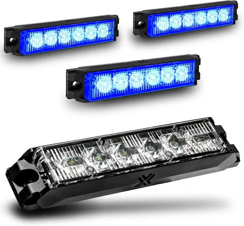 Miniatura 19 de LAMPHUS NanoFlare - Luz de advertencia estroboscópica de 5 pulgadas y 6 W, color blanco ámbar, luz de advertencia estroboscópica para parrilla