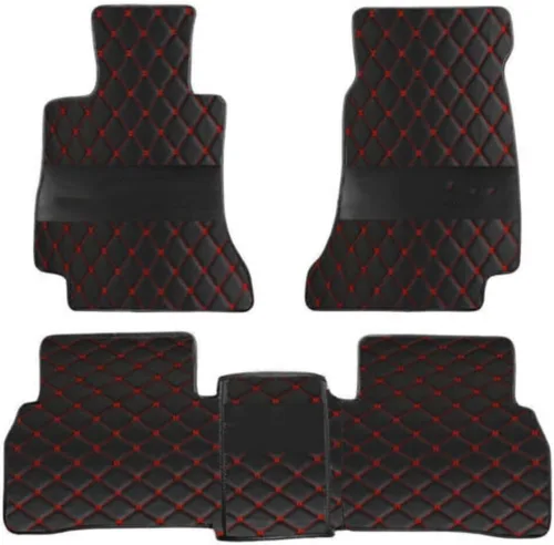 Miniatura 18 de Alfombrillas de cuero de lujo personalizadas para todo tipo de clima para el 99.99% de automóviles, SUV y camiones según el modelo automotriz Negro