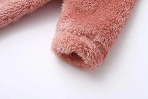 Miniatura 4 de Mono mullido con capucha para bebé, pelele de forro polar de manga larga con cremallera