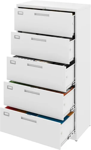 Miniatura 13 de Archivador de 2 cajones con cerradura, archivador vertical móvil para colgar carpetas tamaño A4/carta/legal, debajo del escritorio, pequeños