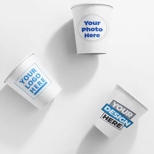 Miniatura 5 de Tazas de café personalizadas de papel desechable (12 onzas, paquete de 100)