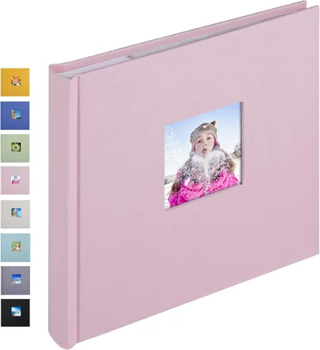 Miniatura 9 de Álbum de fotos pequeño 5x7 con capacidad para 50 fotos verticales con bolsillos de notas adhesivas, mini álbum de fotos con tapa de lino 5x7 con Gris