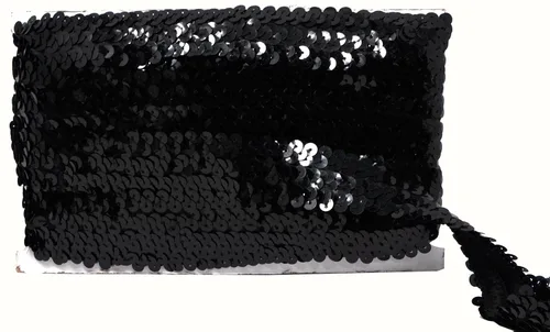 Miniatura 9 de Mandala Crafts Cinta elástica de lentejuelas – 1.5 pulgadas, ribete elástico de lentejuelas amarillas para coser diadema de vestido, 10 yardas