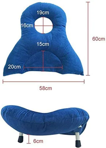 Miniatura 6 de Cojín de retina acostado almohada de apoyo para la cabeza y el hombro almohada altura ajustable almohada boca abajo almohada para recuperación