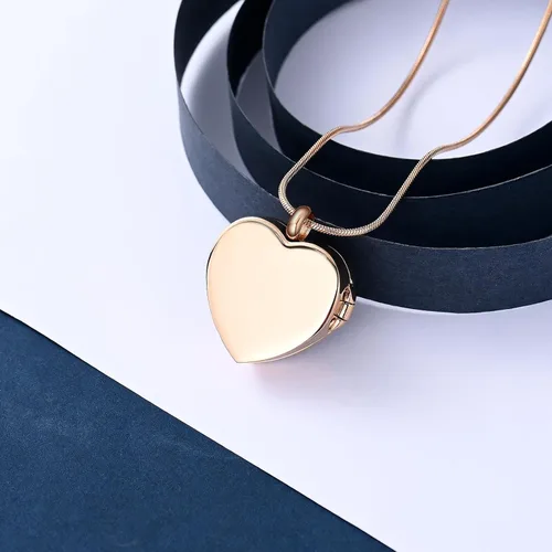 Miniatura 90 de constantlife Joyería de cremación para cenizas – Colgante de corazón conmemorativo collar de urna conmemorativa soporte para cenizas de acero