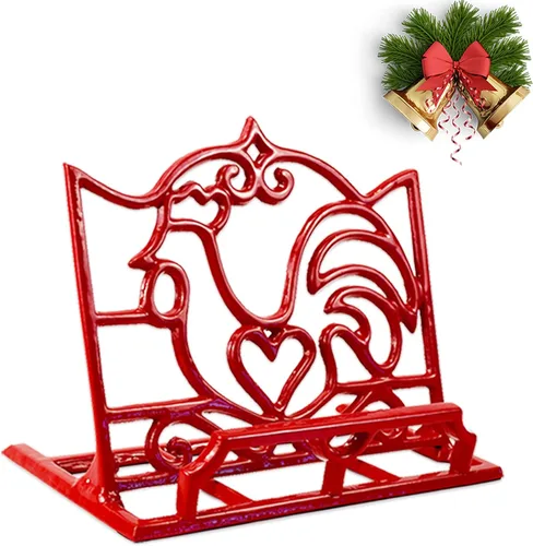 Miniatura 9 de Elegante soporte para libros de cocina de hierro fundido, soporte decorativo de metal para libros de recetas para Biblia, soporte de libro