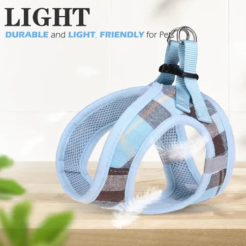Miniatura 4 de EXPAWLORER Arnés Clásico a Cuadros para Cachorros - Conjunto de Arnés y Correa para Perro Pequeño - Conjunto de Collar y Correa para Perro