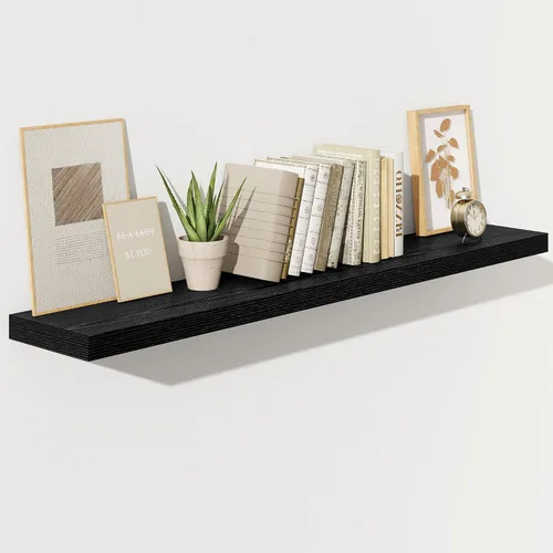 Miniatura 41 de Fun Memories Estantes flotantes – Estante de pared de 9.3 pulgadas de profundidad para decoración y almacenamiento – Estantería de exhibición