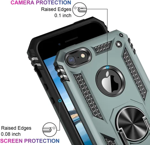 Miniatura 239 de Jeylly Funda para iPhone SE/Funda para iPhone 5S, Exterior de Plástico Duro que Absorbe Golpes + Interior de Silicona de Goma Defensor contra