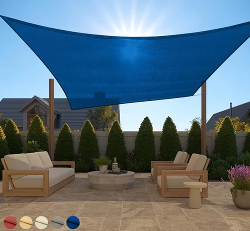 Miniatura 31 de GORILLA GRIP Toldo rectangular resistente con protección UV, resistente a la decoloración, desgarros y al óxido, bordes curvos que bloquean la luz